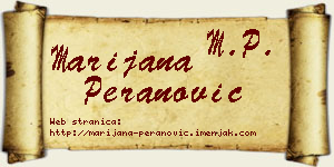 Marijana Peranović vizit kartica